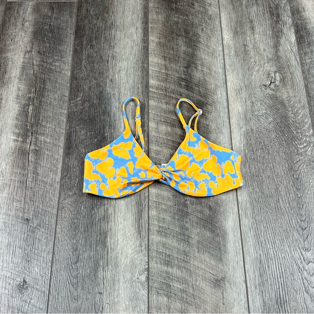 BlackBough Yellow/Blue Print Bikini Top